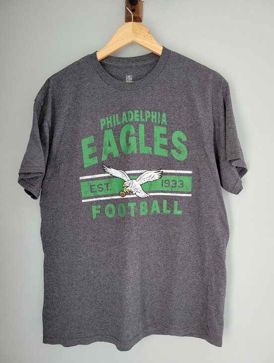 Nfl Apparel Other - Philadelphia Eagles Size L Vintage Logo Gray Kelly Green NFL Team Apparel